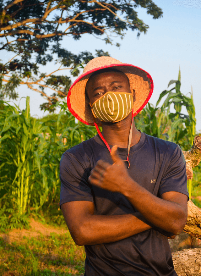 Farmer giving thumbs up